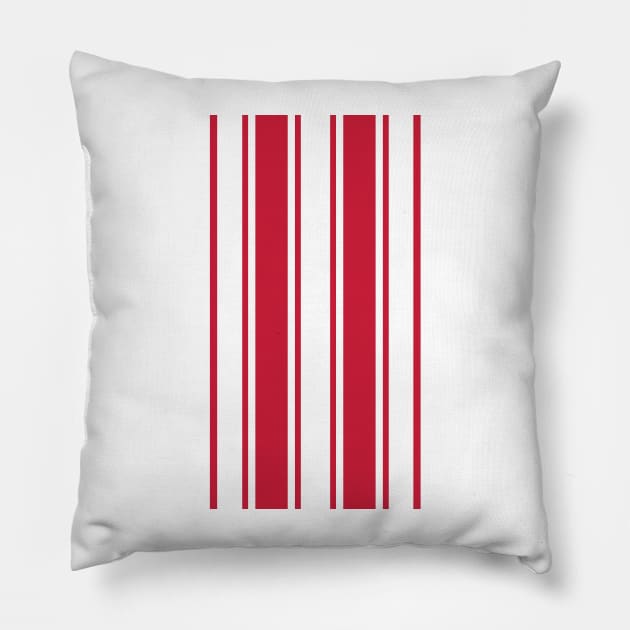 Southampton Retro 1976 Red & Whites Striped FA Cup Winners Home Pillow by Culture-Factory