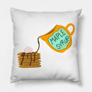 You're the maple syrup on my pancakes - pink and dark green Pillow