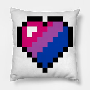 Bisexual Pride Pixel Heart Pillow