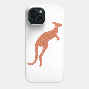 Kangaroo Silhouette with Pattern Phone Case