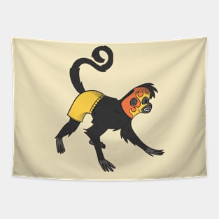 Fun & Colorful Monkey Luchador Wrestler Sketch Drawing Tapestry