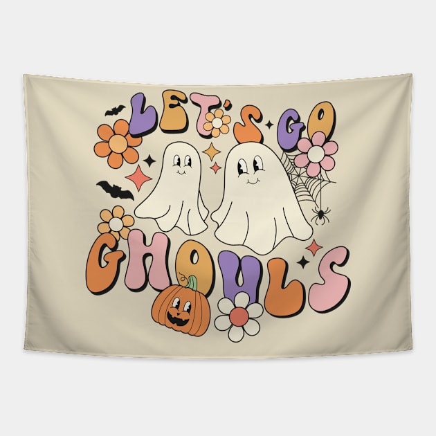 Let's Go Ghouls Tapestry by LMW Art