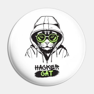 hacker cat smart cat Pin