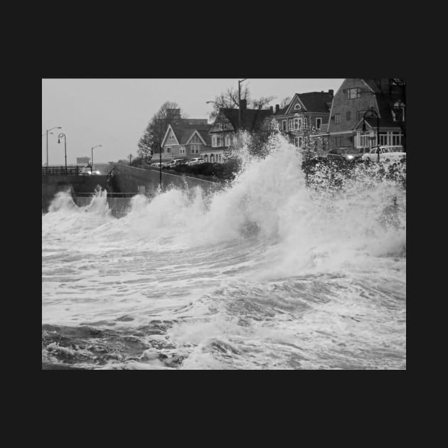 A slight splash on the Lynn Waterfront Lynn MA Storm by WayneOxfordPh