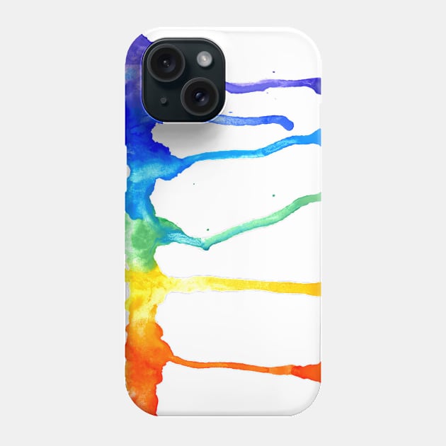 Rainbow Splatters Phone Case by AnnArtshock