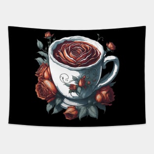 Vintage Floral Cup Tapestry