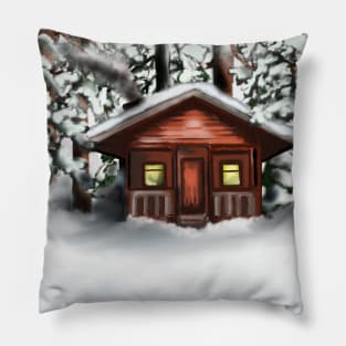 Cabin in the woods Pillow