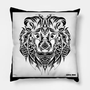 big little lion ecopop pattern in the wild Pillow