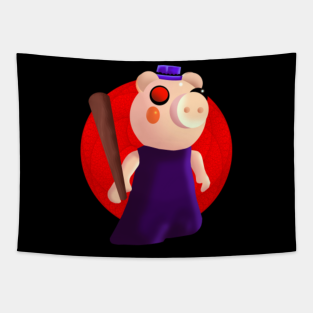kawaii piggy characters roblox Piggy Tapestries Teepublic