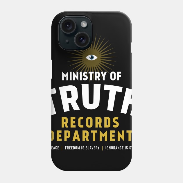 Ministry of Truth Records Department Phone Case by MindsparkCreative