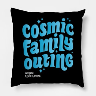 Cosmic Family Outing: Embracing the Eclipse - April 8, 2024 Pillow