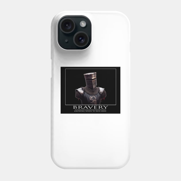 BRAVERY Inspirational Quote Phone Case by TotallyRadGames