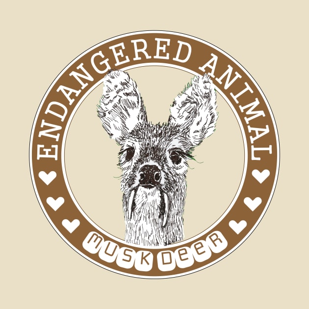 Musk Deer, endangered animal in the world by The world through children's eyes