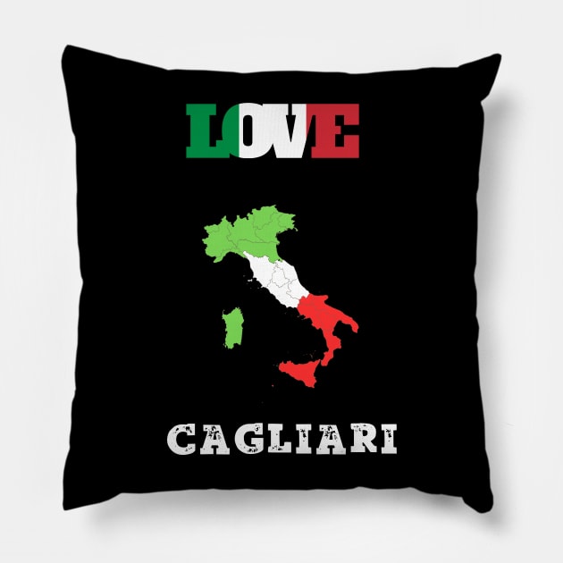 cagliari shirt - maglietta cagliari t shirt magliette Pillow by vaporgraphic