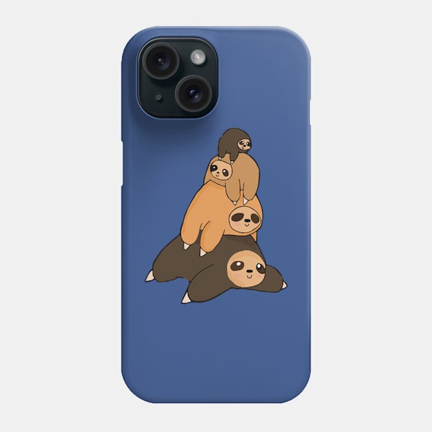 sloth stack pullover Phone Case by soanem