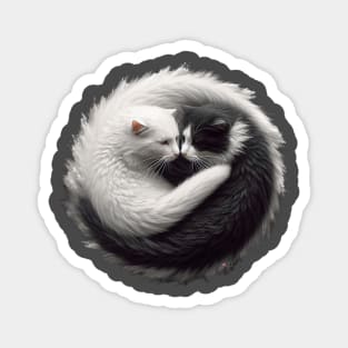 Cats Yin and Yang Magnet