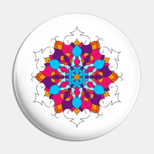 Mandala colorida Pin
