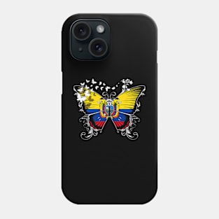 Ecuador Flag Butterfly Phone Case