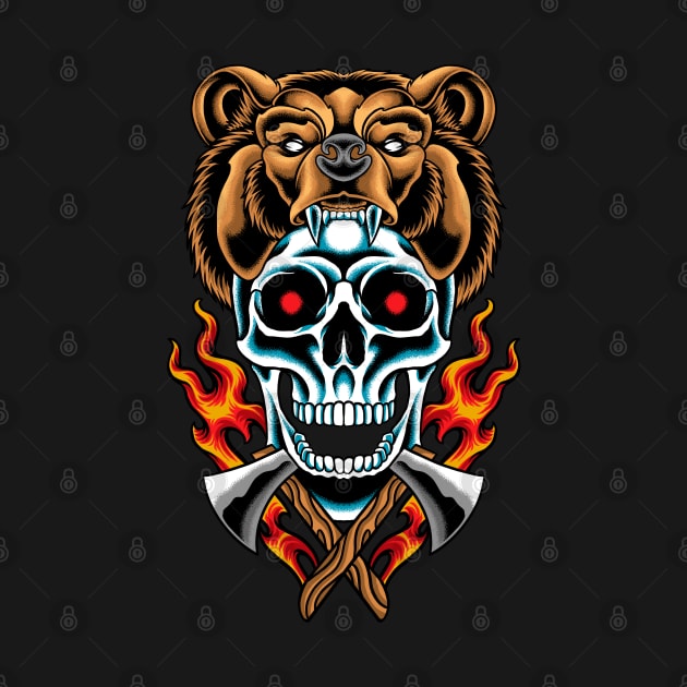 bear skull by terror machine std