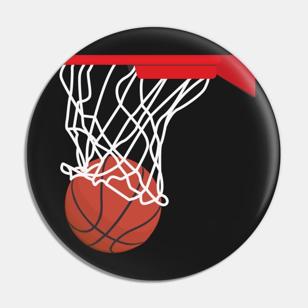 Basket Ball Swoosh Pin by stickersbyjori