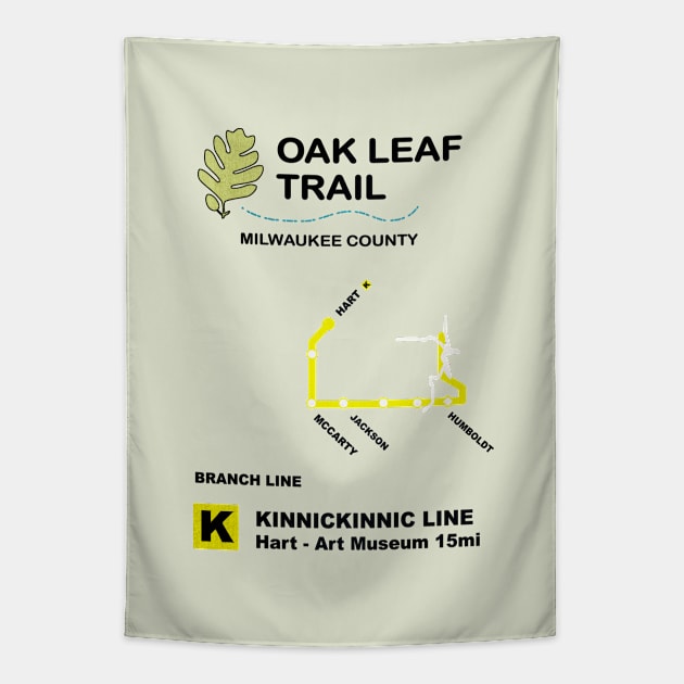 Oak Leaf Trail • Kinnickinnic Line • MKE WI Tapestry by The MKE Rhine Maiden