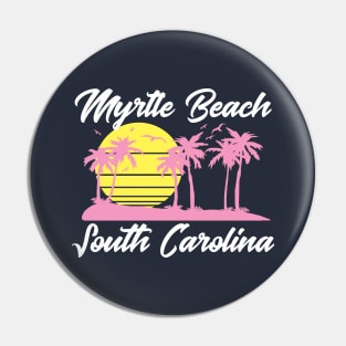 Myrtle Beach South Carolina (White) Pin