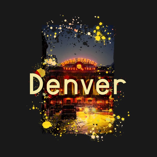 Denver Colorado City splatter design by Max