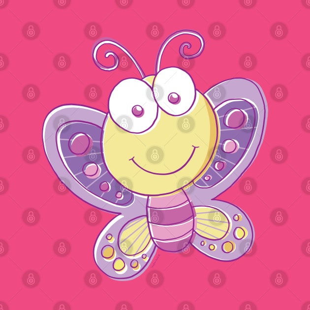 Cute Cartoon Butterfly by vaughanduck