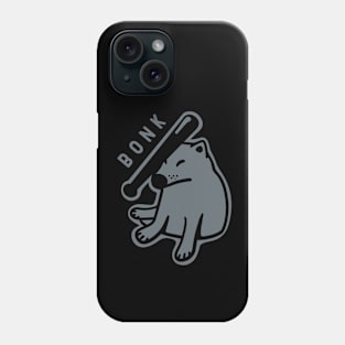 Shiba Inu doge. Design for the bonk meme lovers in grey ink Phone Case