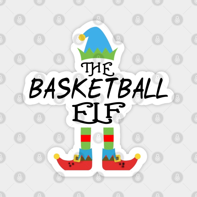 The Basketball Elf Matching Family Group Christmas Party SANTA Magnet by CareTees