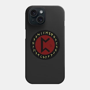 Red Perdhro Futhark Rune Symbol Phone Case