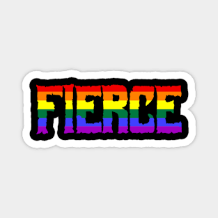 Fierce LGBT Pride Drag Queen Rainbow Flag Magnet