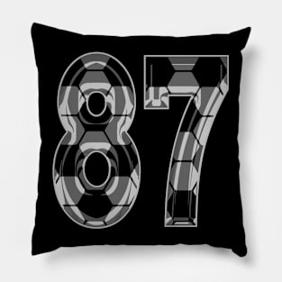 Soccer Number 87 Soccer Jersey #87 Soccer Mom Player Fan Pillow