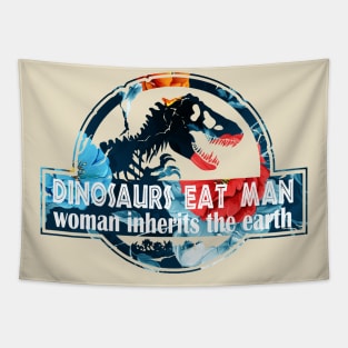 Dinosaurs Eat Man Woman Inherits The Earth Tapestry