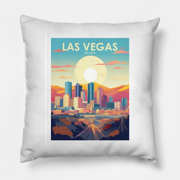 LAS VEGAS Pillow by MarkedArtPrints