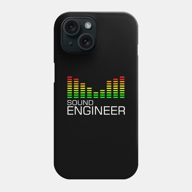 sound engineer, audio engineering with equalizer image Phone Case by PrisDesign99