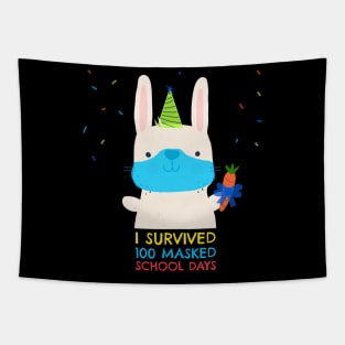 I survived 100 masked school days Tapestry