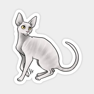 Cat - Cornish Rex - White Magnet