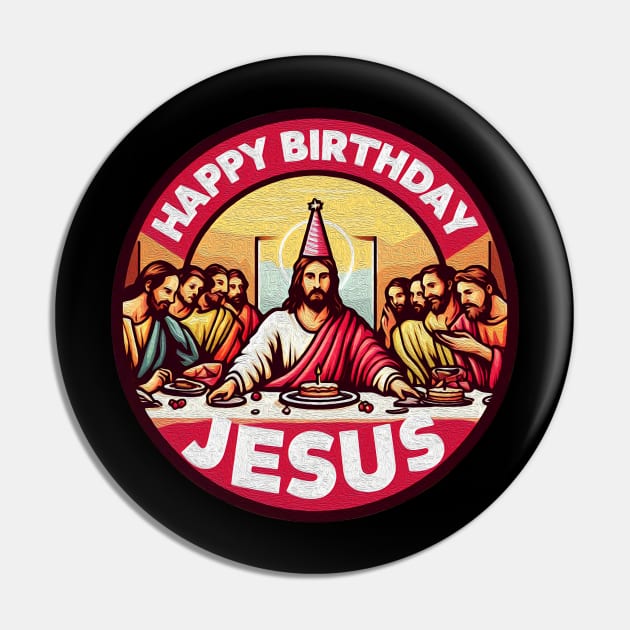 Happy Birthday Jesus Disciples Last Supper Christmas Pin by Plushism