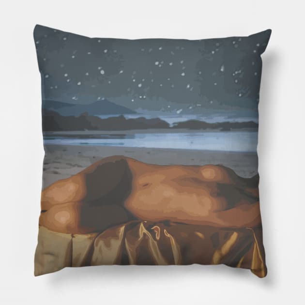 Napping on the Beach Pillow by Euphorichords