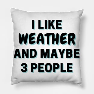 I Like Weather And Maybe 3 People Pillow