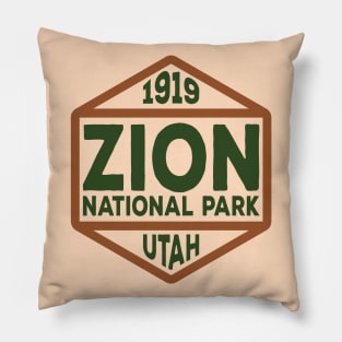 Zion National Park badge Pillow