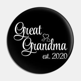 Great Grandma Est 2020 Pregnancy Announcement Pin