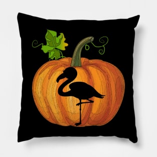 Flamingo in pumpkin Pillow