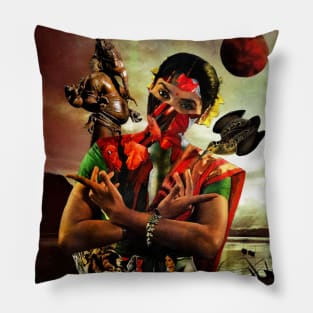 India Traditional Bollywood Hindu Diwali Saree Ganesha Pillow