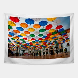 Colourful Umbrellas Torrox Spain Tapestry