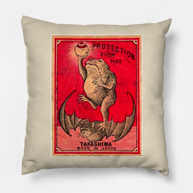 Japan Vintage Matches Pillow by chilangopride