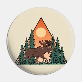 Moose Warning Pin