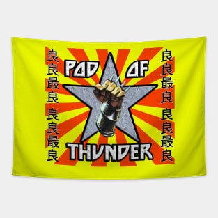 POD OF THUNDER RISING SUN GGRG RED Tapestry