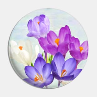 Spring Crocus Flowers Pin